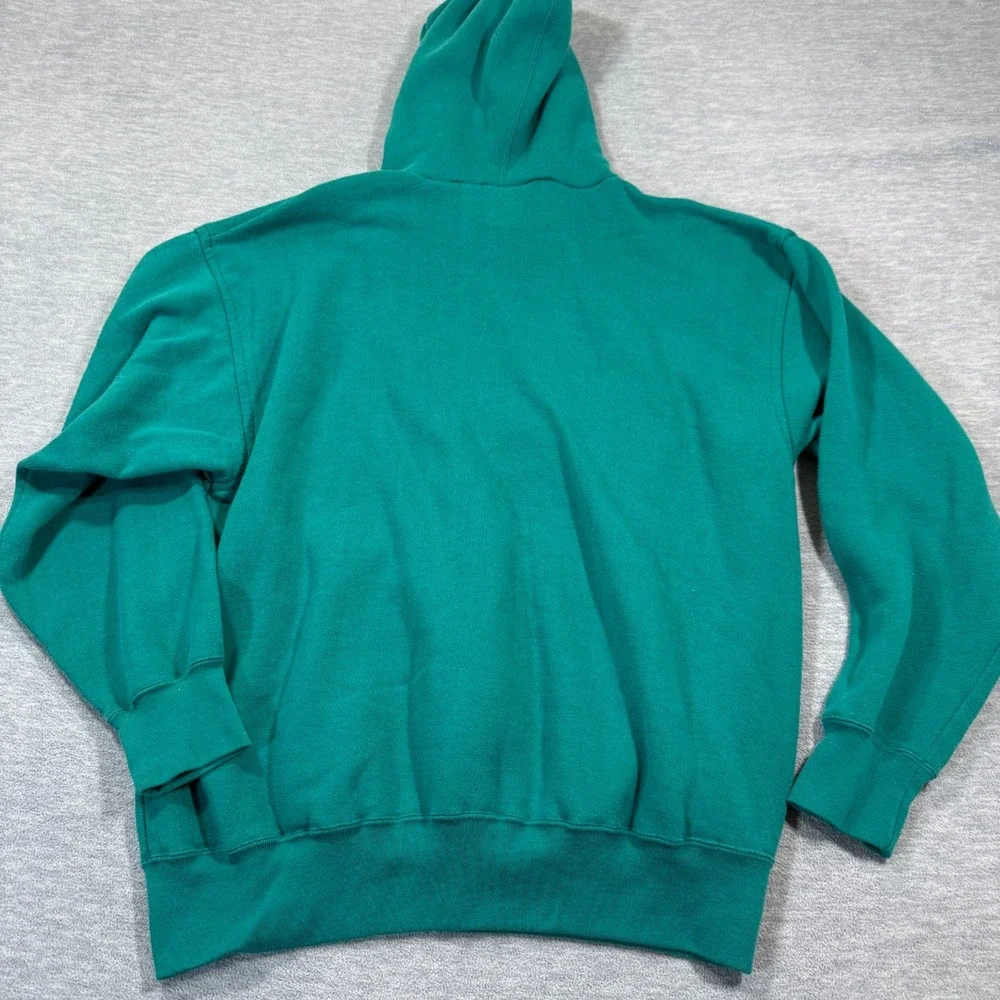 MacGregor Hoodie Men XL Green Pullover‎ Lined Vintage 90s Hooded Sweatshirt - Picture 4 of 5
